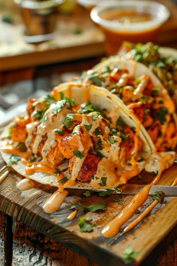 Salmon tacos